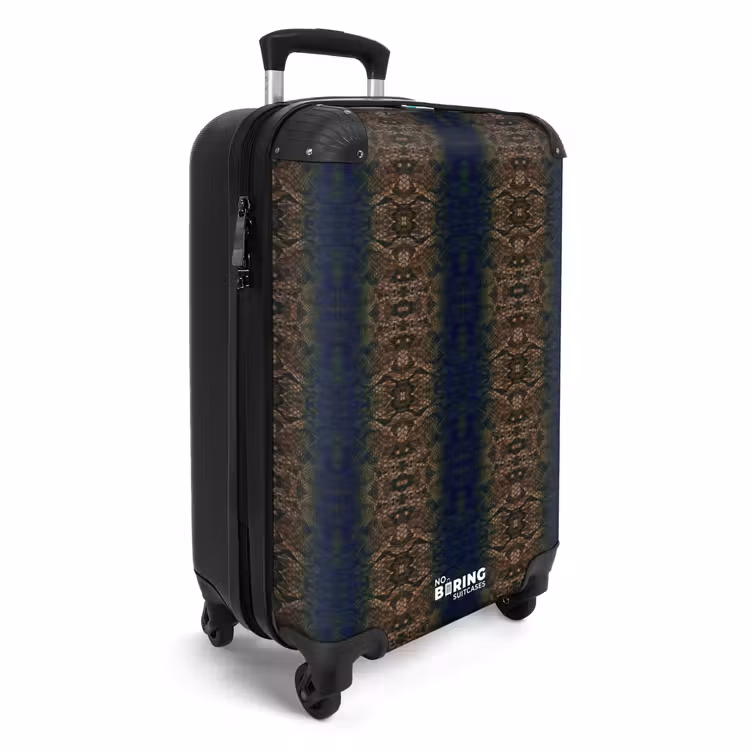 CaseSwap™ - Bruin-blauw slangenhuid met symmetrische schubstructuur — 2