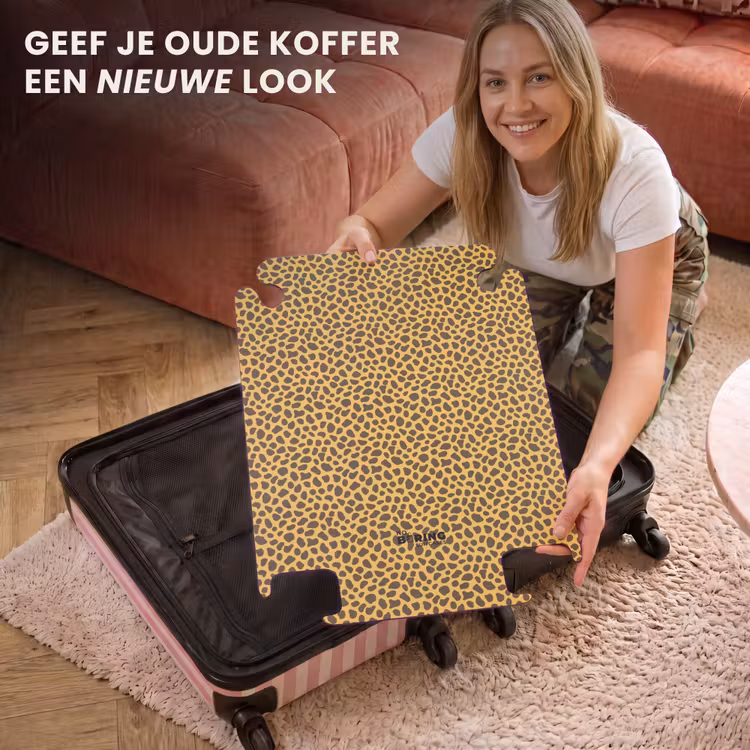 CaseSwap™ - Gele achtergrond met dicht luipaardpatroon — 3