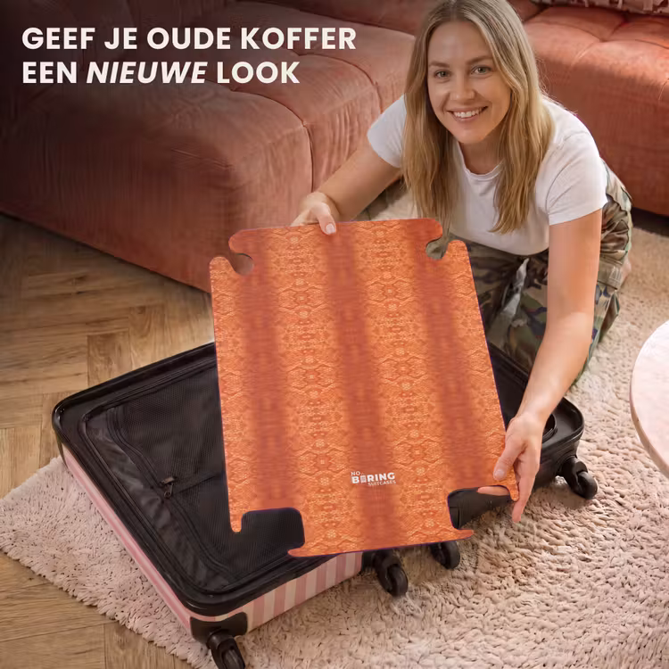 CaseSwap™ - Oranje slangenhuid met symmetrische schubstructuur — 3