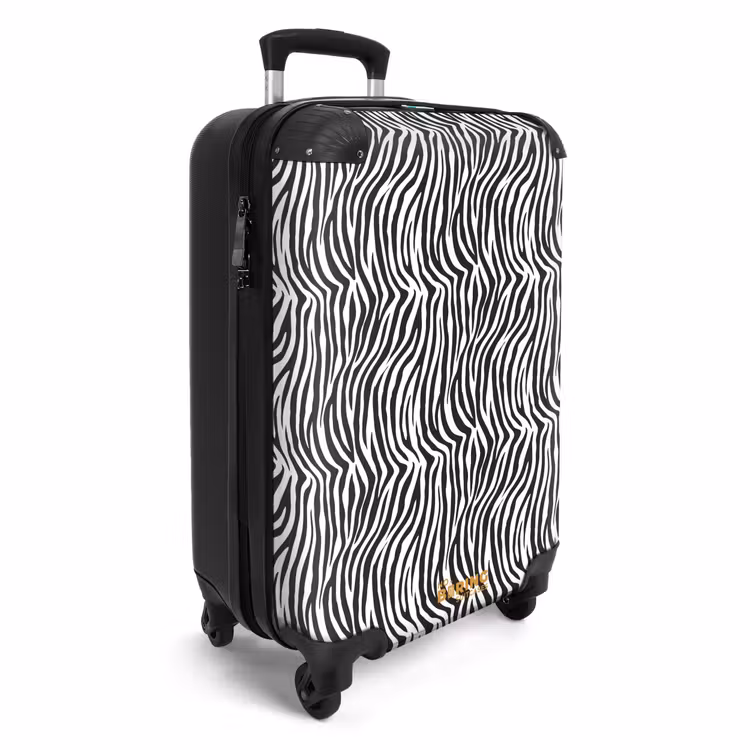 CaseSwap - Zwart wit zebrapatroon met golvende strepen — 2
