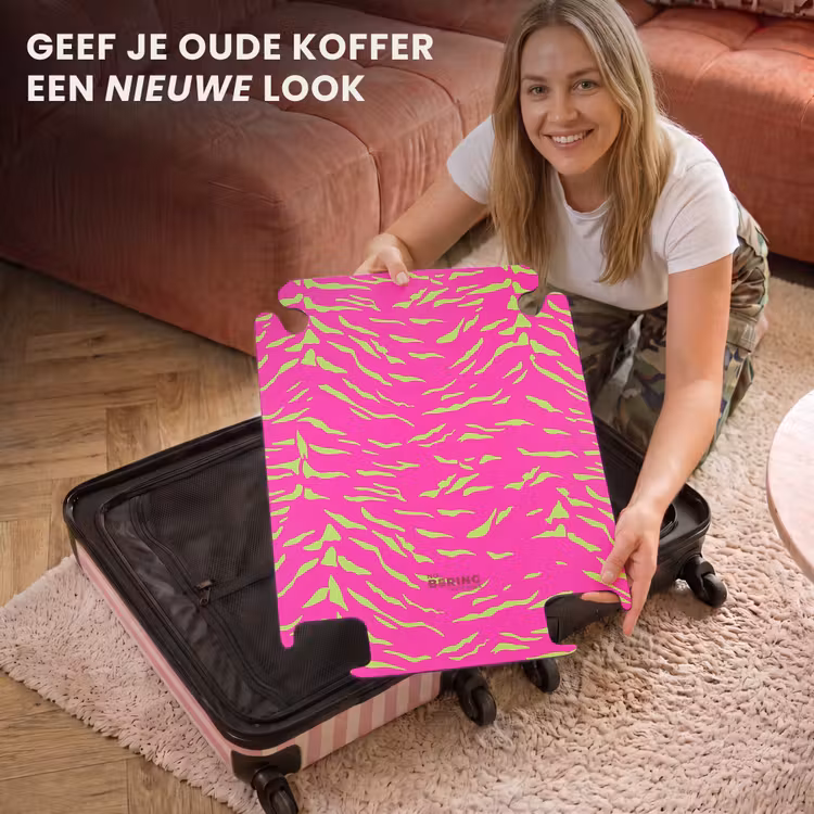 CaseSwap - Felroze tijgerprint met limoengroene strepen — 3