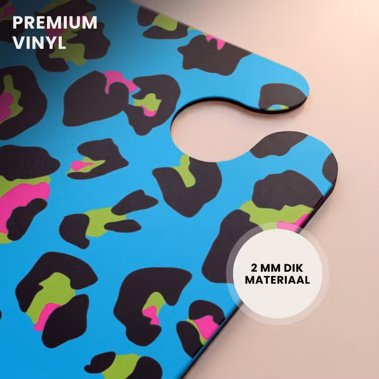 CaseSwap - Pantermotief in neonkleuren op blauwe achtergrond — 6