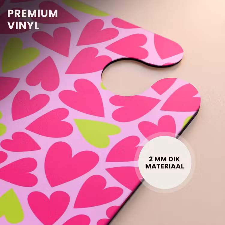 CaseSwap™ - Roze en limoengroene hartjes op lichtroze achtergrond — 6
