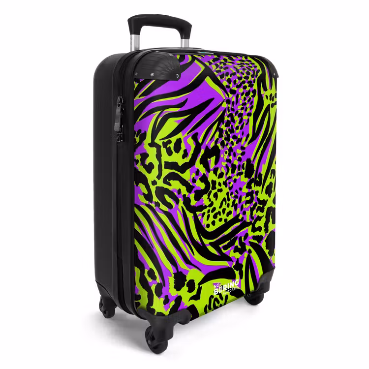 CaseSwap - Wilde dierenprint in paars, limoengroen en zwart — 2