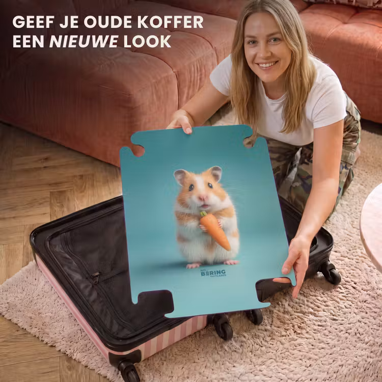 CaseSwap - Hamster met een wortel op een blauwe achtergrond — 3