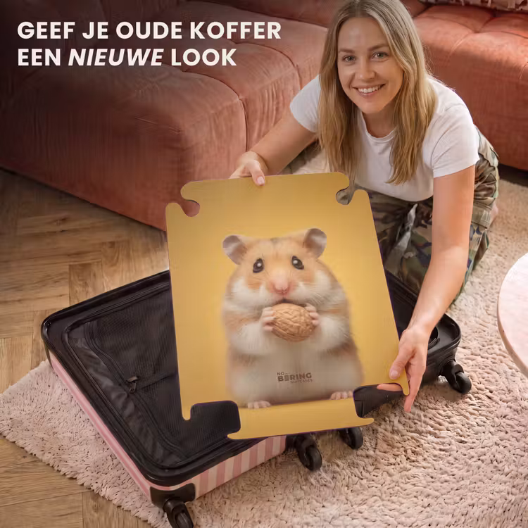 CaseSwap™ - Hamster met een nootje op een gele achtergrond — 3