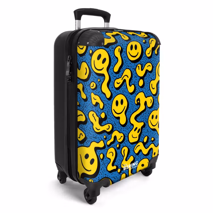 CaseSwap™ - Vloeiende smiley's op een blauwe achtergrond — 2