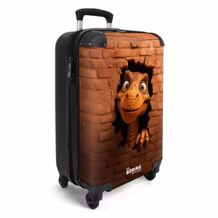 CaseSwap™ - Dino met brede lach in bakstenen muur — 2