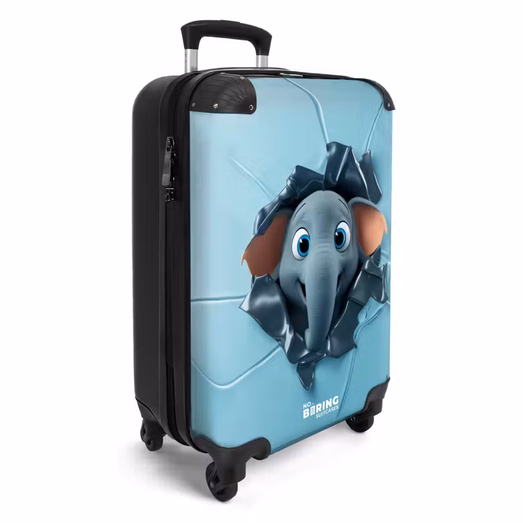 CaseSwap™ - Vrolijke olifant kijkt door gescheurde achtergrond — 2
