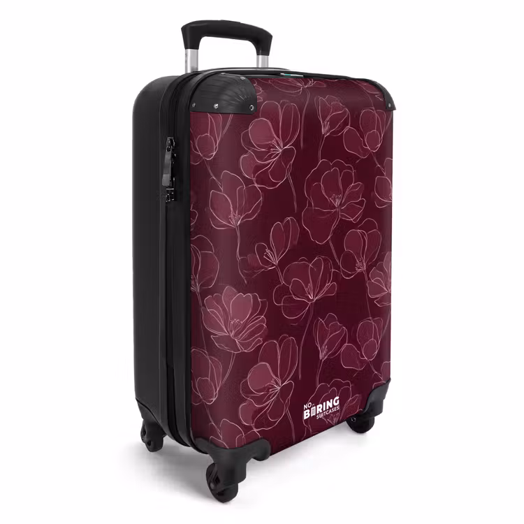 CaseSwap - Bloemen - Patroon - Bordeauxrood — 2