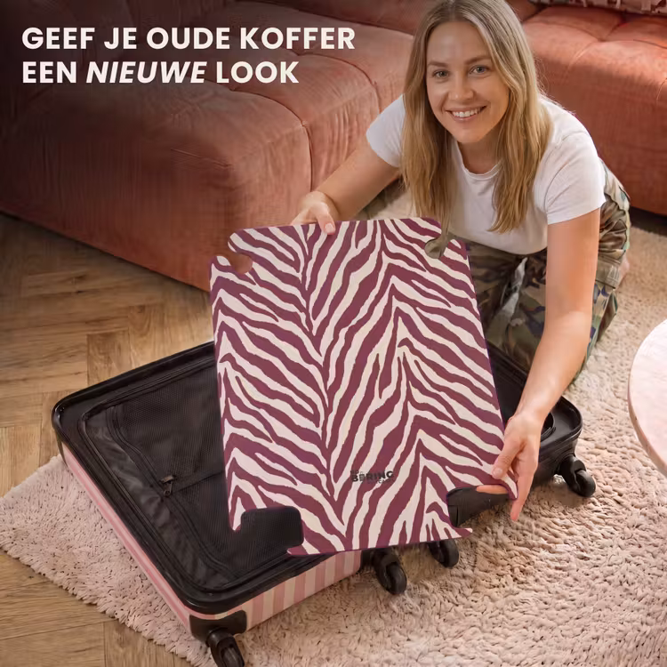 CaseSwap™ - Zebra - Motief - Bordeaux - Rood — 3