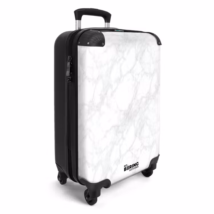 CaseSwap™ - Minimalistisch - Wit - Grijze aders — 2