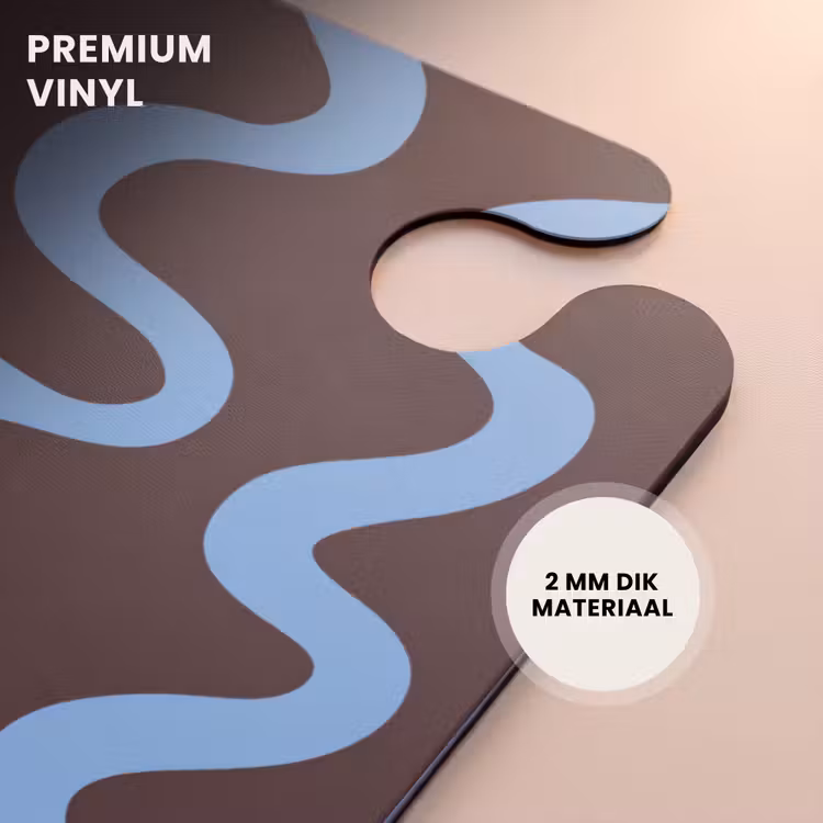 CaseSwap - Kronkelende lijnen - Blauw - Bruin - Minimalistisch — 6