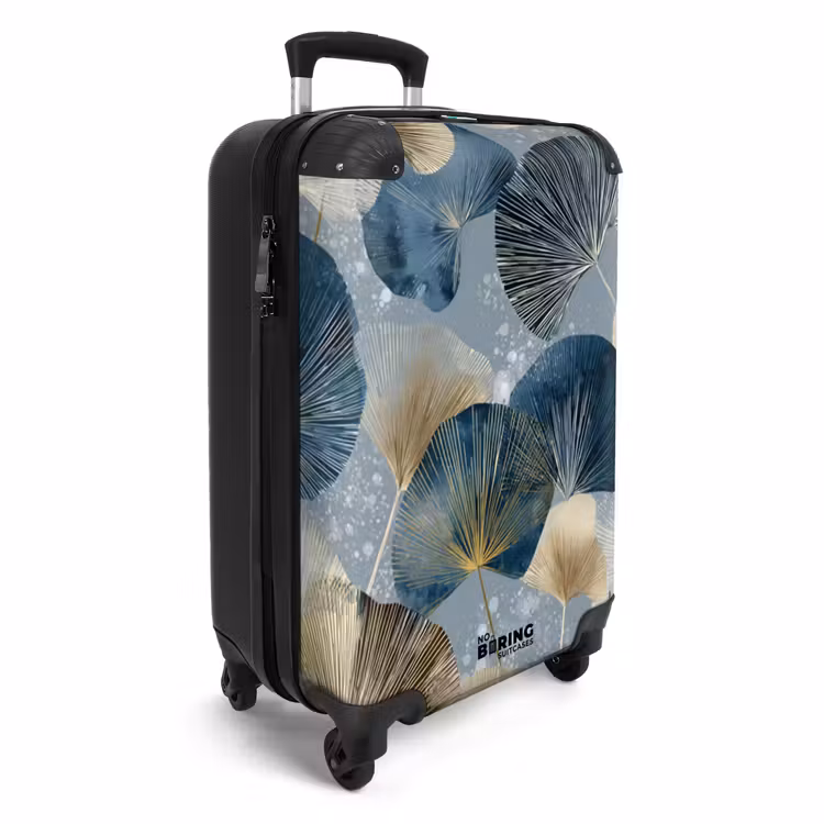 CaseSwap - Bladeren - Abstract - Goud - Blauw — 2