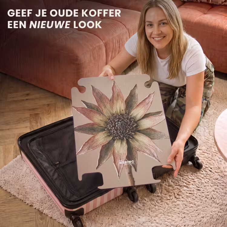 CaseSwap™ - Droogbloem - Protea - Vintage - Beige - Rustiek — 3