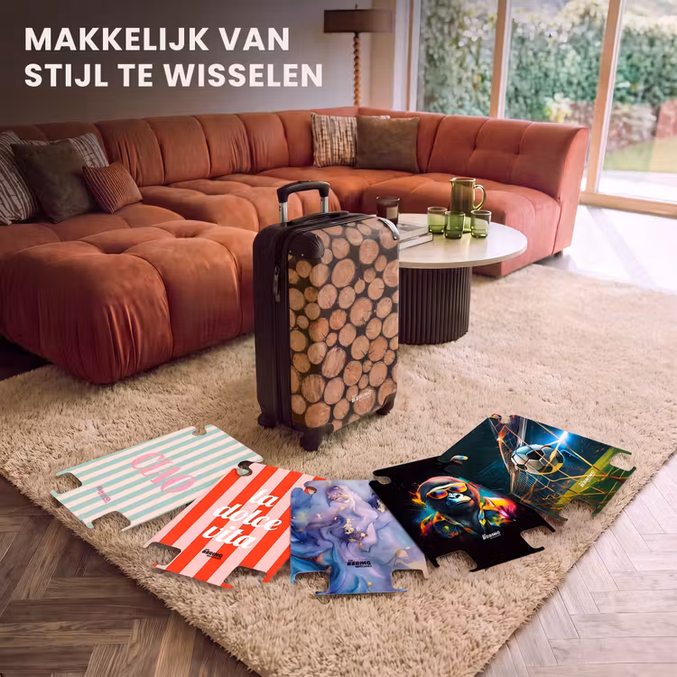 CaseSwap - Houtblokken - Textuur - Patroon - Bruin - Rustiek — 5