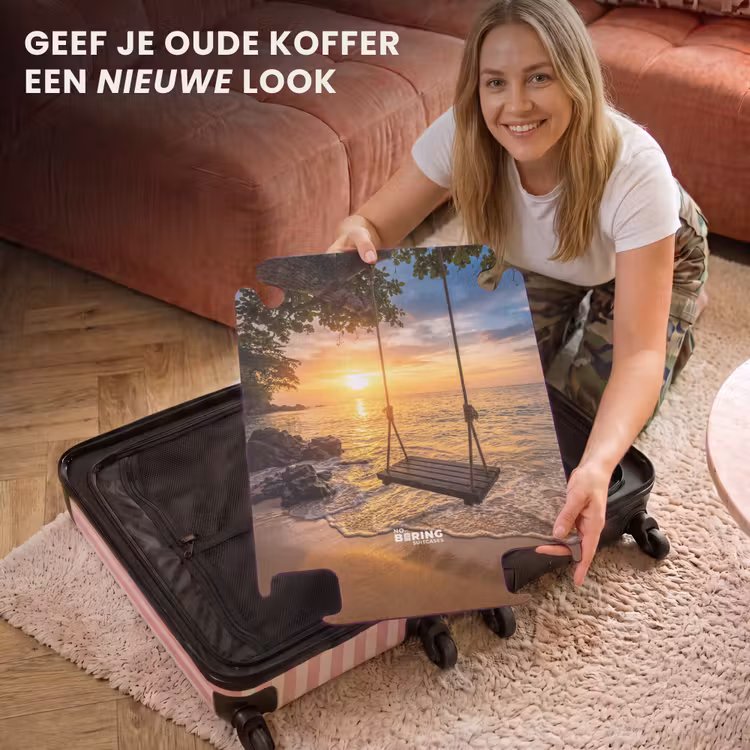 CaseSwap™ - Schommel - Strand - Zonsondergang - Natuur - Oranje — 3