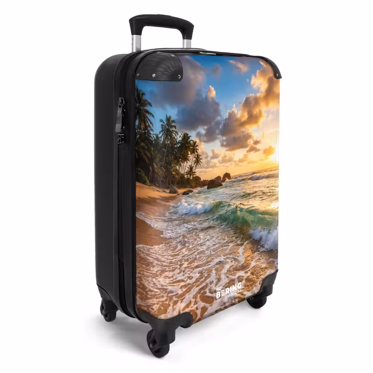 CaseSwap™ - Strand - Zonsondergang - Golven - Natuur - Goud — 2