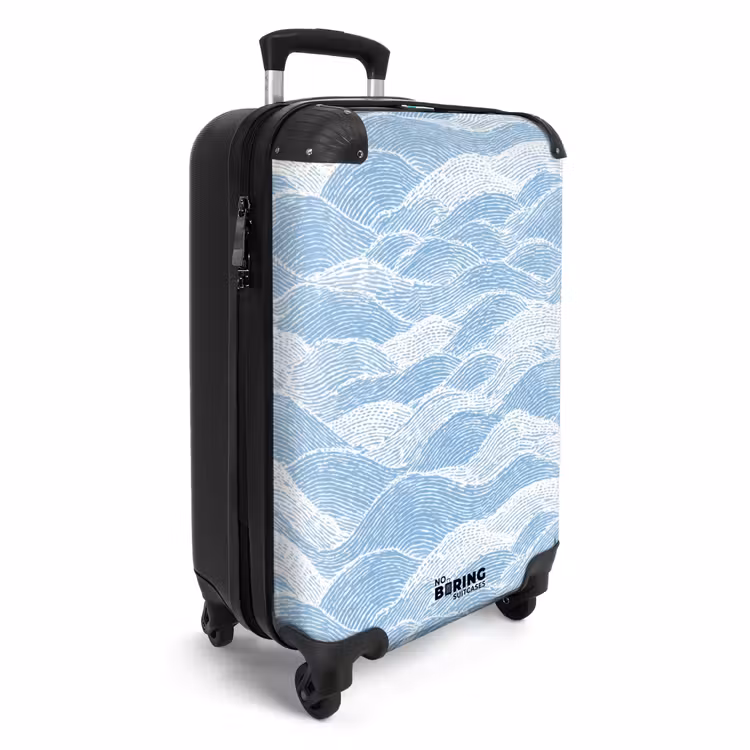 CaseSwap™ - Blauw - Wit - Golven - Getekend — 2