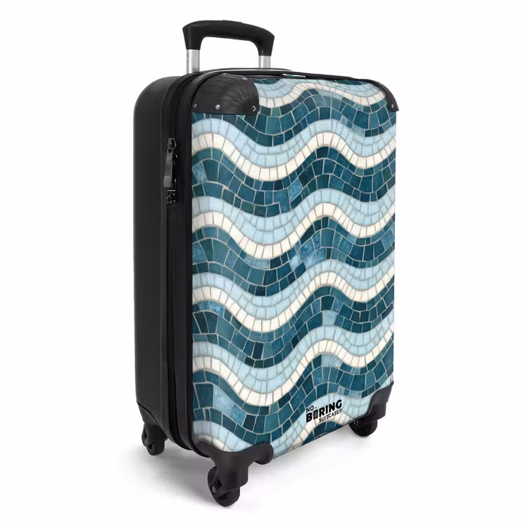 CaseSwap - Blauw - Wit - Mozaïek - Golvend — 2