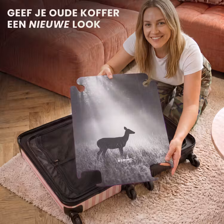 CaseSwap™ - Hert - Bos - Zonnestralen - Zwart-wit - Natuur — 3