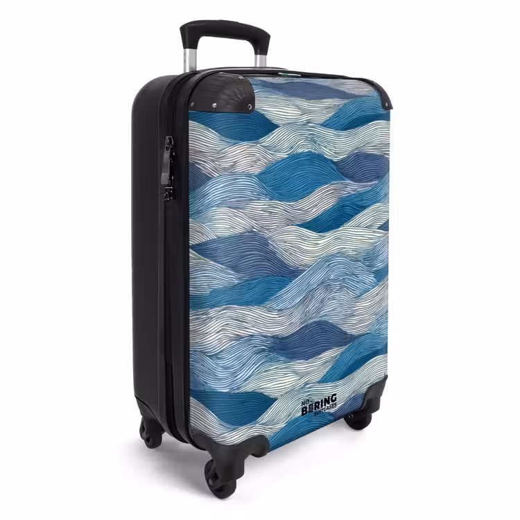 CaseSwap™ - Getekend - Blauw - Wit - Golvend - Streepjes — 2