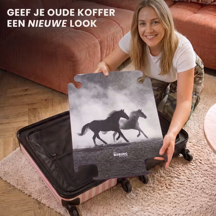 CaseSwap™ - Paard - Stof - Zwart-wit - Dieren — 3