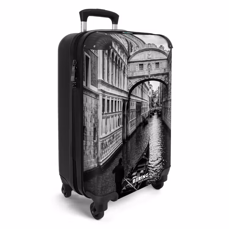 CaseSwap™ - Boot - Waterweg - Stad - Zwart - Wit - Architectuur — 2