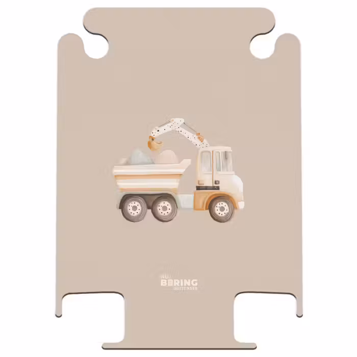 CaseSwap - Gele kiepwagen in neutrale kleuren