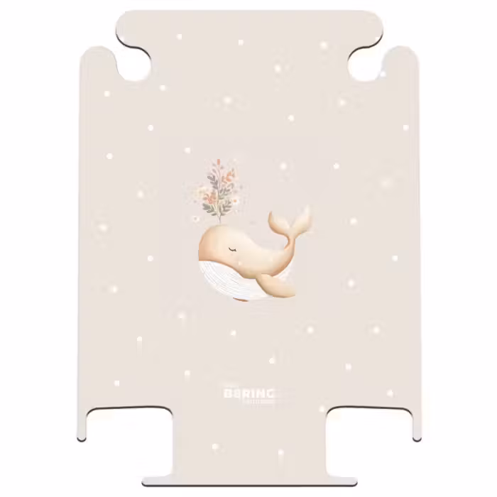 CaseSwap - Beige walvis in bloemenzee