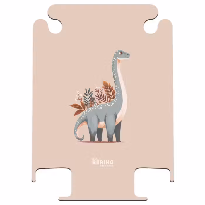CaseSwap - Blauwe dinosaurus op een beige achtergrond